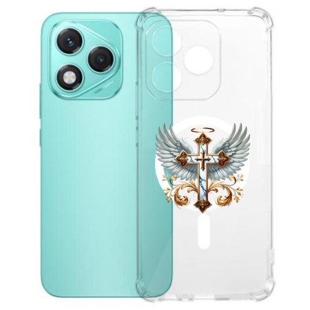 Husa Antisoc pentru Honor 400 Lite - AirBag Magsafe, Colțuri Ranforsate - Cross White Wings