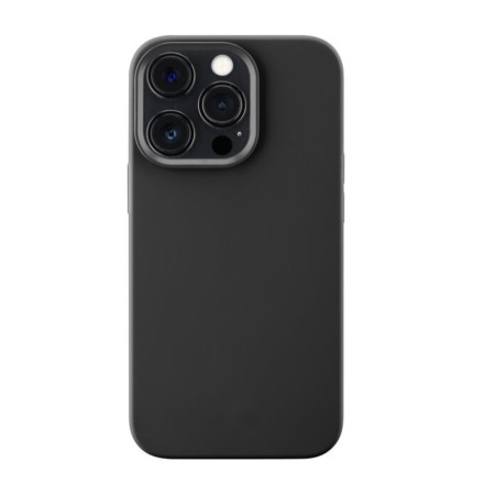 Husa Silicon Apple iPhone 15 Pro, Soft Matt, Protectie Camera Foto, Negru