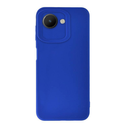 Husa Silicon Realme C30, Soft Matt, Protectie Camera Foto, Albastru