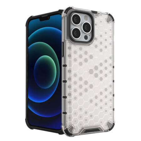 Husa antisoc compatibila Apple iPhone 15 Pro, Honeycomb AirBag, Gri