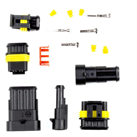 Set 352 conectori cabluri auto, terminali ermetici, 6 dimensiuni, Multicolor