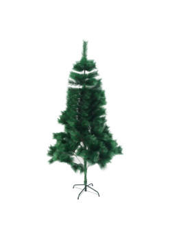 Brad artificial tip pin de Craciun verde, pentru interior/exterior, inaltime 180 cm, suport metalic inclus
