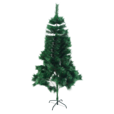 Brad artificial tip pin de Craciun verde, pentru interior/exterior, inaltime 180 cm, suport metalic inclus
