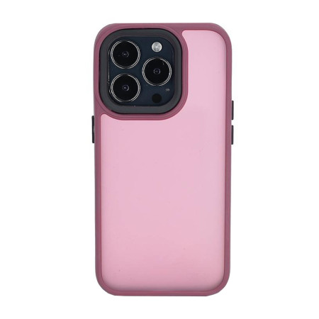 Husa cu protectie la camere si finisaj mat compatibil Apple iPhone 15 Pro, Smoked, Bordo