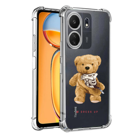 Husa Antisoc personalizata pentru Xiaomi Redmi 13C 4G, AirBag Dress Up, Clear