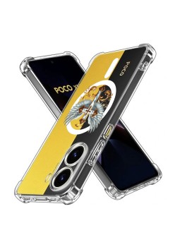 Husa Antisoc pentru Xiaomi Poco X7 Pro - AirBag Magsafe, Colțuri Ranforsate - Cross White Wings