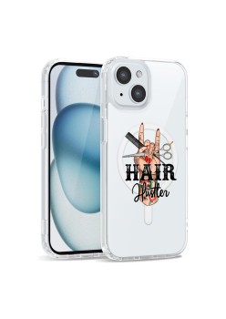 Husa pentru Apple iPhone 15 Plus, Atasare Magnetica, MagSafe, Hair Hustler, Clear