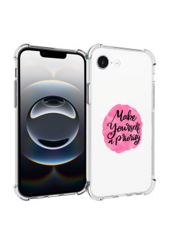 Husa Antisoc pentru iPhone 16e, AirBag PRO, Clear, Make Yourself A Priority