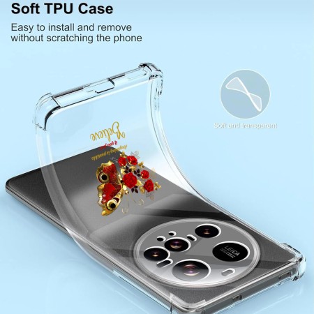 Husa Antisoc pentru Xiaomi 15 Ultra - AirBag TPU, Colțuri Ranforsate- Butterfly Rosu 