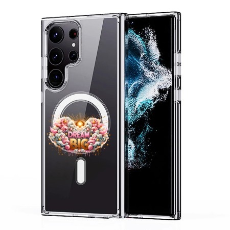 Husa Antișoc pentru Samsung Galaxy S25 Ultra - MagSafe, Rezistentă la Șocuri, Transparent - Dream Big