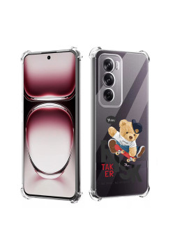 Husa Antisoc pentru Oppo Reno12 Pro, AirBag PRO, Clear, Risk Taker