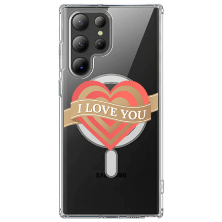 Husa personalizata Samsung Galaxy S24 Ultra, MagSafe Atasare Magnetica, Love You 