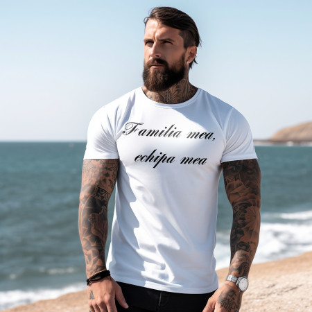 Tricou Personalizat Alb din Bumbac 100% - Calitate Premium