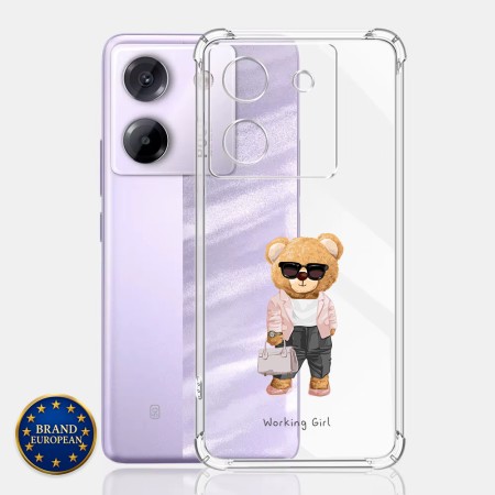Husa Antisoc pentru Xiaomi Poco M7 Pro 5G - AirBag TPU, Colțuri Ranforsate - Working Girl