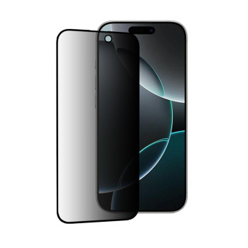Folie de Sticla pentru iPhone 16 Pro - 3D Privacy Profesionala, Negru 