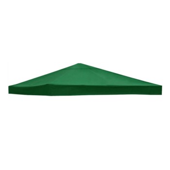 Prelată Copertină Impermeabilă Acoperiș Cort Pavilion 2.9 x 2.9 m, Oxford 700D Cauciucat, Verde, UV & Apă Rezistentă