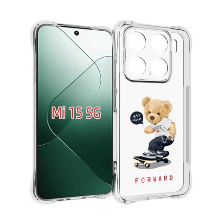 Husa Antisoc pentru Xiaomi 15 - AirBag TPU - Let’s Move Forward - Transparent