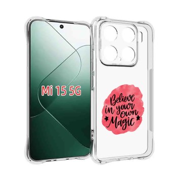 Husa Antisoc pentru Xiaomi 15, AirBag PRO, Clear, Belive in Your Own Magic