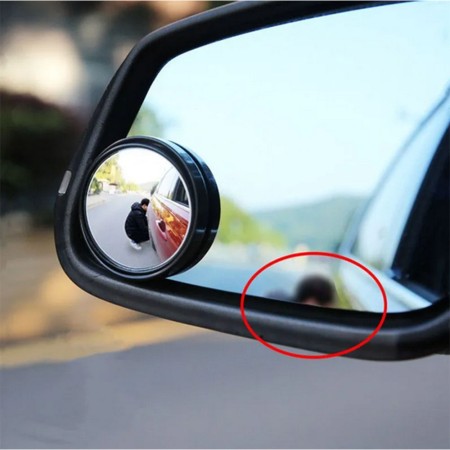 Oglinzi Auto Unghi Mort 48 mm, Set 2, Rotative 360°, Autoadezive, Vizibilitate Laterală Extinsă