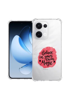 Husa Antisoc pentru Oppo Reno13, AirBag PRO, Clear, Belive in Your Own Magic