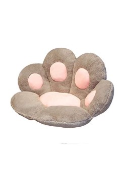 Pernă Pufoasă CatPaw, Design Lăbuță de Pisică, Plus Moale și Confortabil, Ideală pentru Scaun, Canapea sau Podea, 80x70 cm, Gri