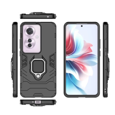 Husa pentru Oppo Reno11 F, Inel Magnetic tip Suport, Negru