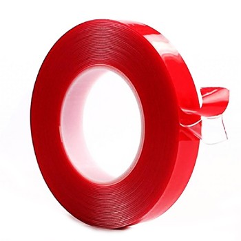 Banda Adeziva Dublu Fata ACRILICA Transparenta, 10mm x 3m, Super Rezistenta
