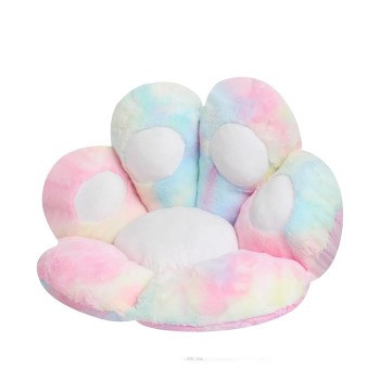 Pernă Pufoasă CozyPaw, Design Lăbuță de Pisică, Material Plus Moale, Confortabilă pentru Scaun, Canapea sau Podea, 80x70 cm, Multicoloră