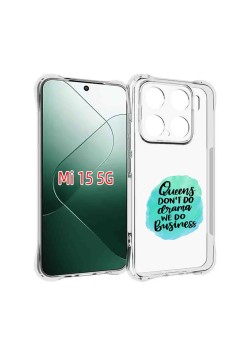 Husa Antisoc pentru Xiaomi 15, AirBag PRO, Clear, Queens Don't Do Drama We Do Business 