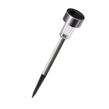 Lampă Solară LED pentru Grădină - Iluminare Alb Rece, Rezistentă la Intemperii, Senzor Automat, 36.5 cm, Argintie