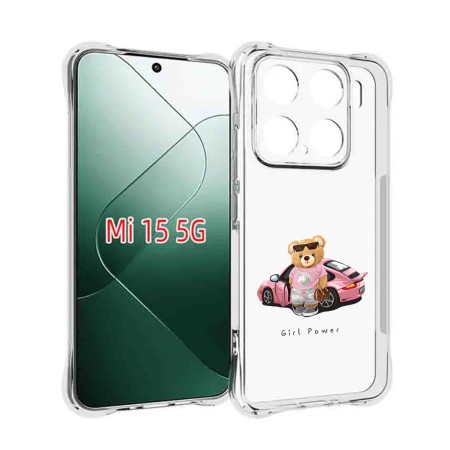 Husa Antisoc pentru Xiaomi 15, AirBag PRO, Transparent, Girl Power