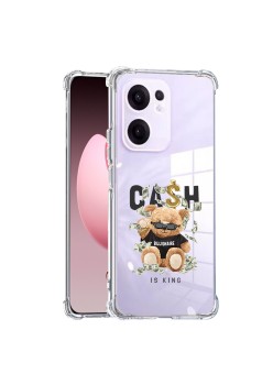 Husa Antisoc pentru Oppo Reno13 F, AirBag PRO, Clear, Cash is king  