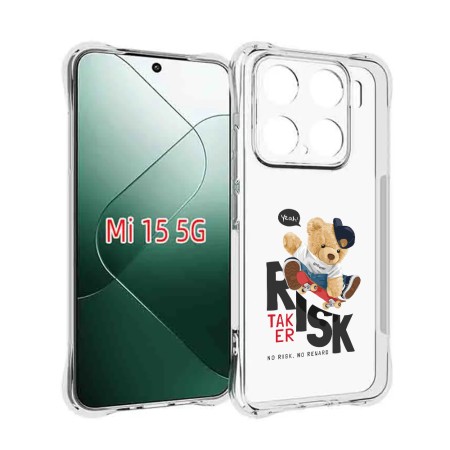 Husa Antisoc pentru Xiaomi 15 - AirBag TPU - Risk Taker - Transparent