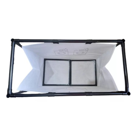 Raft pentru baie cu cos de rufe, un strat, Cadru de Otel Inoxidabil, 57x28x57 cm, Negru
