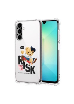 Husa Antisoc pentru Samsung Galaxy A26, AirBag PRO, Transparent, Risk Taker