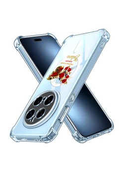 Husa Antisoc pentru Honor Magic7 Pro - AirBag TPU, Colțuri Ranforsate- Butterfly Rosu 