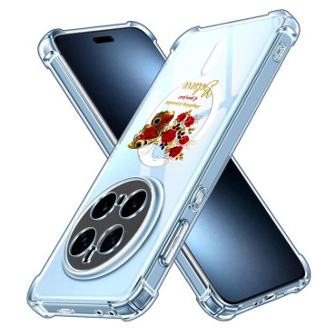 Husa Antisoc pentru Honor Magic7 Pro - AirBag TPU, Colțuri Ranforsate- Butterfly Rosu 