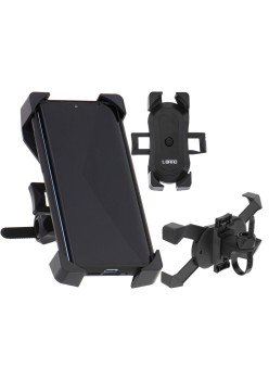 Suport Telefon cu 4 Brațe, Montaj pe Motocicletă sau Bicicletă, Fixare Reglabilă, Compatibil Universal, Negru
