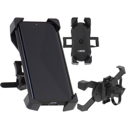 Suport Telefon cu 4 Brațe, Montaj pe Motocicletă sau Bicicletă, Fixare Reglabilă, Compatibil Universal, Negru