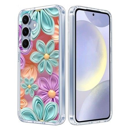 Husa pentru Samsung Galaxy S25, Atasare Magnetica, MagSafe, 3D Flower Medley 2