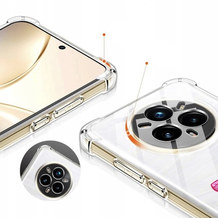 Husa Antisoc pentru Realme 14 Pro+ AirBag TPU, Colțuri Ranforsate- Butterfly Roz 