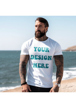 Tricou Personalizat Alb din Bumbac 100% - Calitate Premium
