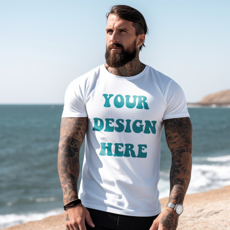 Tricou Personalizat Alb din Bumbac 100% - Calitate Premium