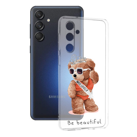 Husa Transparenta TPU pentru Samsung Galaxy M55, Be Beautiful, Ultra-Slim, Protectie Completa