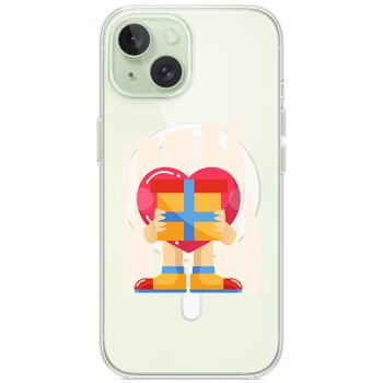 Husa personalizata Apple iPhone 15 Plus, MagSafe, Love Gift