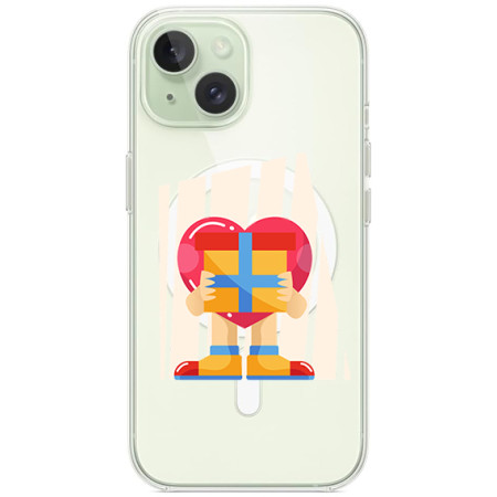 Husa personalizata Apple iPhone 15 Plus, MagSafe, Love Gift