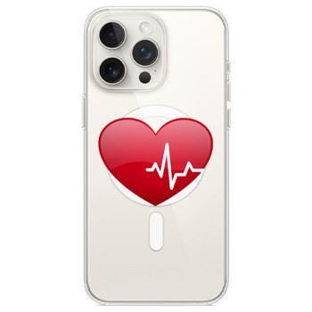 Husa personalizata Apple iPhone 14 Pro, MagSafe, The Heart Beats