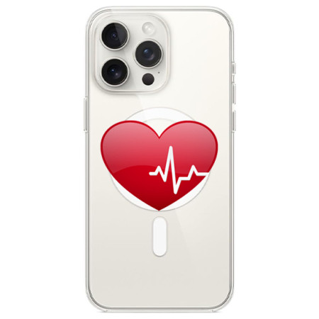 Husa personalizata Apple iPhone 14 Pro, MagSafe, The Heart Beats
