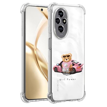Husa Antisoc pentru Honor 200, AirBag PRO, Protectie Completa, Design Transparent, Girl Power