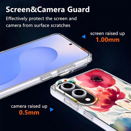 Husa pentru Samsung Galaxy S25 Edge, Atasare Magnetica, MagSafe, Magsafe Model Floral 3